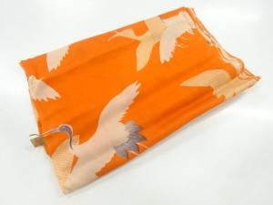 アンティーク　錦紗群鶴模様長襦袢洗い張り